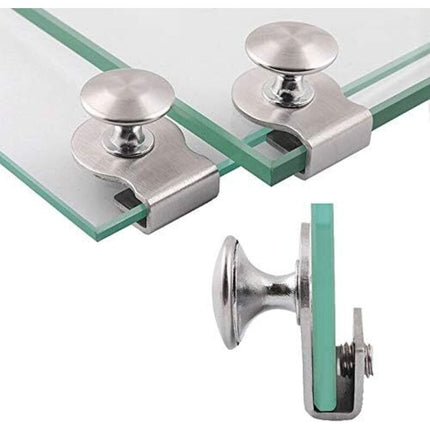 Stainless Steel Glass Door Handle / Clip / Glass Clip 5-8Mm Showcase Cabinet Furniture Drawer Handle, No Drilling, 2.
