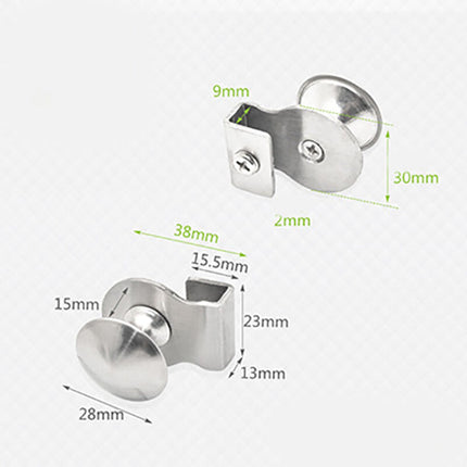 Stainless Steel Glass Door Handle / Clip / Glass Clip 5-8Mm Showcase Cabinet Furniture Drawer Handle, No Drilling, 2.
