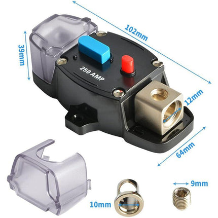 Car Fuse Holder 12V-48V Audio Fuse Protection System For Car, Rv, Boat (300A).