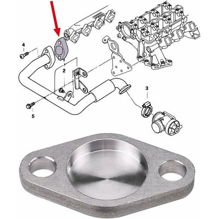 Valve Blanking Plate Egr Valve Blanking Block Plates Stainless Steel Kit With Gasket For E53 E38 E39 E46 X5.