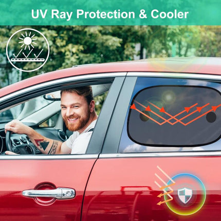 Baby Car Sun Shade, Car Window Sun Shade For Kids, Car Sun Protection Net, Uv/Heat Protection, Storage Bag Included, 50.