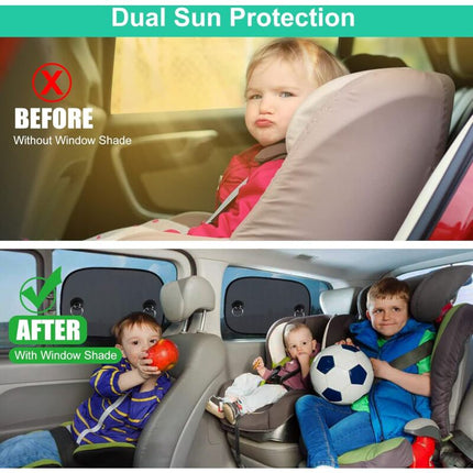 Baby Car Sun Shade, Car Window Sun Shade For Kids, Car Sun Protection Net, Uv/Heat Protection, Storage Bag Included, 50.