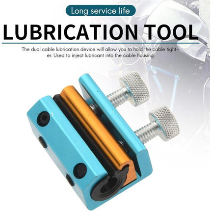 Cable Lubrication Tool For Cable Grease Lubricator Brake Line Cable Fueling Lubrication (Blue).