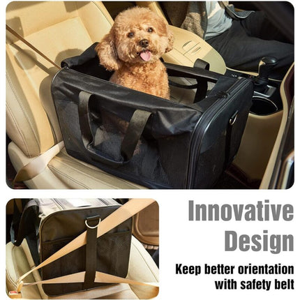 Cat Carrier Bag/Dog Carrier Bag For Cats, Small Dogs, Kittens Or Puppies, Soft And Foldable With Wool Mat For Travel By.