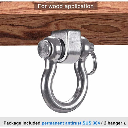 2 pcs 304 Stainless Steel Ceiling Hook, Suspension Trainer Hanging Kit For Hanging Chair, Hanging Lamp, Hammock,.