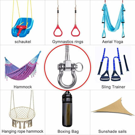 2 pcs 304 Stainless Steel Ceiling Hook, Suspension Trainer Hanging Kit For Hanging Chair, Hanging Lamp, Hammock,.
