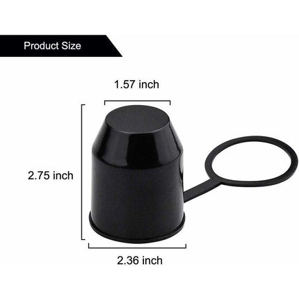 3 pcs Set Protective Caps For Trailer Hitch. Plastic - With Safety Ring - Weatherproof And Car Wash Resistant..