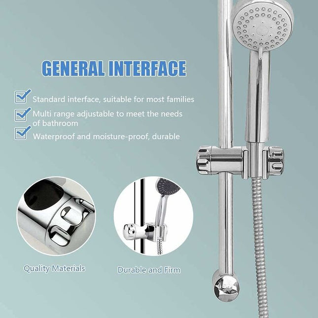 Replaceable Handheld Shower Holder, Shower Head Holder, Adjustable Bathroom Shower Clamp Fit 25Mm Shower Bar, 19-22Mm.