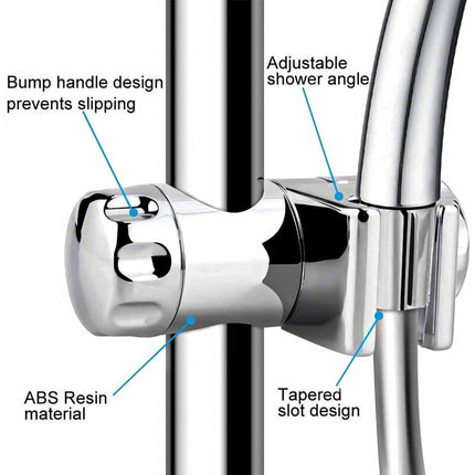 Replaceable Handheld Shower Holder, Shower Head Holder, Adjustable Bathroom Shower Clamp Fit 25Mm Shower Bar, 19-22Mm.