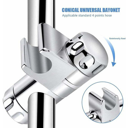 Replaceable Handheld Shower Holder, Shower Head Holder, Adjustable Bathroom Shower Clamp Fit 25Mm Shower Bar, 19-22Mm.