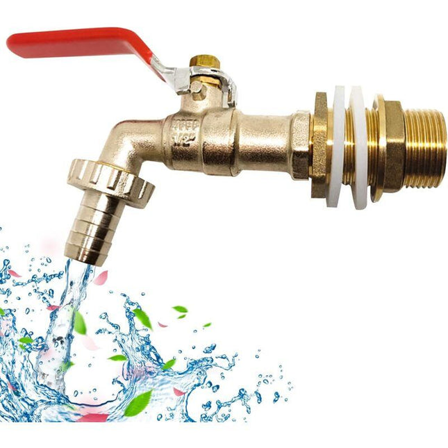 1000L Tank Faucet, Rainwater Harvesting Faucet Tank Adapter 1/2" (13Mm) Faucet, Ibc Drain Tank Adapter For Faucet,.