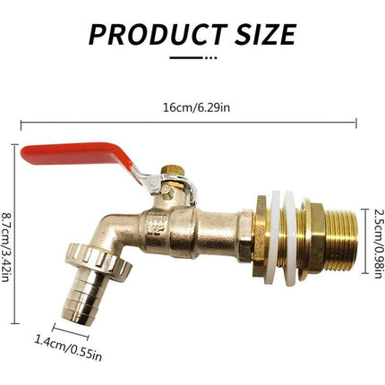 1000L Tank Faucet, Rainwater Harvesting Faucet Tank Adapter 1/2" (13Mm) Faucet, Ibc Drain Tank Adapter For Faucet,.