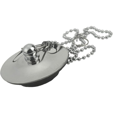 Sink Plug With Chain Rustproof Bathtub Stopper Drain Plug With Rubber Ring Bathtub Drain Cover Plug For Sink Bathtub.
