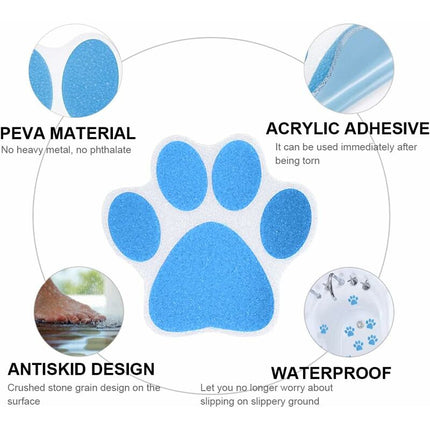 15 pcs Non-Slip Bathtub Stickers Kids Adult Shower Anti-Slip Stickers Dog Paw Waterproof Non-Slip Pads For Bathtub,.