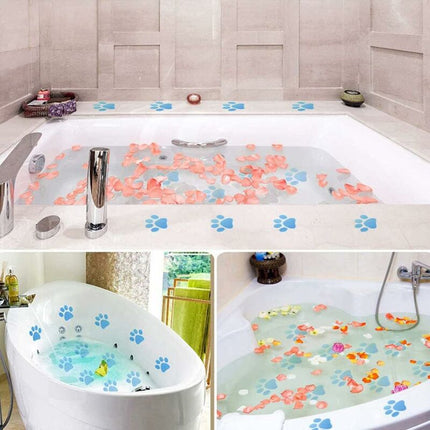 15 pcs Non-Slip Bathtub Stickers Kids Adult Shower Anti-Slip Stickers Dog Paw Waterproof Non-Slip Pads For Bathtub,.