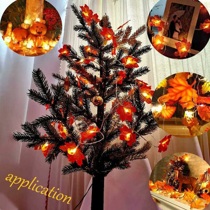Fall Garland, Fall Decoration, 30 Light Strings, Fall Leaf Garland, Halloween Christmas Decoration, Thanksgiving.