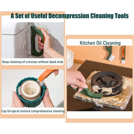 5 In 1 Grout Brush Set, Cleaning Brush For Bathroom And Kitchen, Scrub Tile Grouts, Nooks And Corners, Bottle Brush.