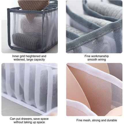 6 pcs Underwear Drawer Organizer Foldable Storage Box Large Capacity Drawer Storage Box For Storing Underwear, Socks,.