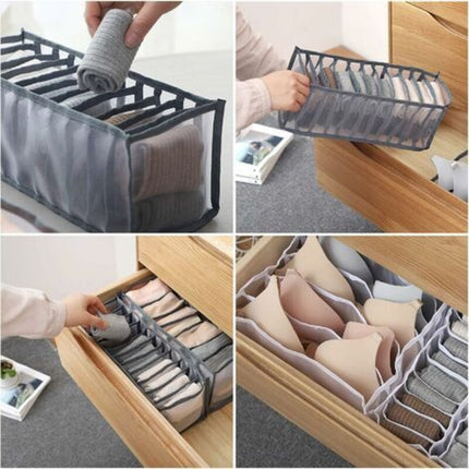 6 pcs Underwear Drawer Organizer Foldable Storage Box Large Capacity Drawer Storage Box For Storing Underwear, Socks,.