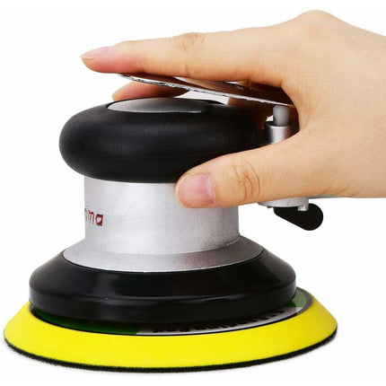 Professional Air Random Orbit Sander, High Performance Mini Dual Action Pneumatic Polisher With, 13500Rpm (Silver 125Mm).