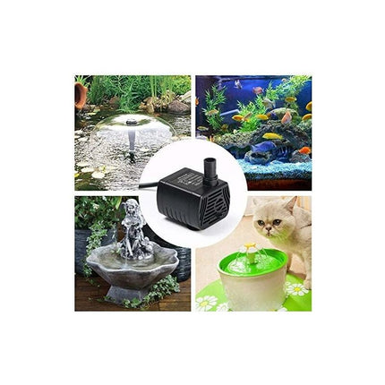 Submersible Water Pump, Aquarium Pump Adjustable 200L/H 3W Ultra-Quiet Catit Usb Pump For Pond Fish Tank Fountain Fish.