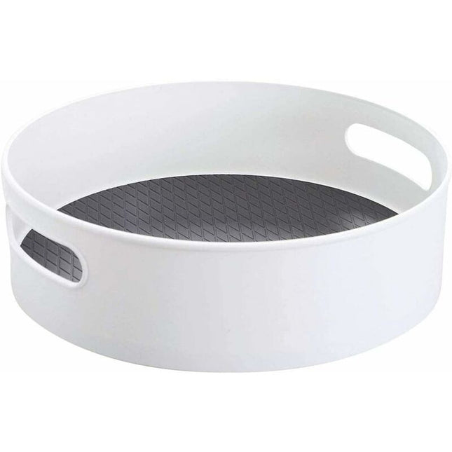 Spice Rack Φ30Cm Kitchen Cupboard Storage Plastic Lazy Susan, Spice Rack Spice Holder Spice Storage White.