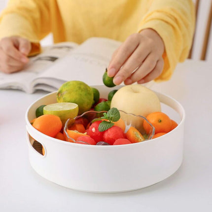 Spice Rack Φ30Cm Kitchen Cupboard Storage Plastic Lazy Susan, Spice Rack Spice Holder Spice Storage White.