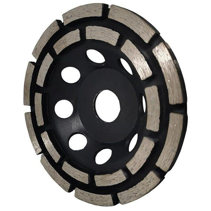 Diamond Grinding And Sanding Disc, 125Mm X 22.23Mm Double ROw Diamond Abrasive Wheel, For Grinding Screed, Concrete.