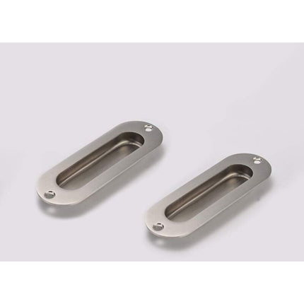 Flush Door Handle 2 Pieces Brushed Stainless Steel Flush Handle Sliding Door Handle Cupboard Door Handle With Screws.