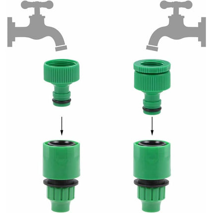 Quick Connector Hose Pipe Adapter 8Mm Inner Diameter Pipe Fitting For Garden Irrigation System 5 pcs.