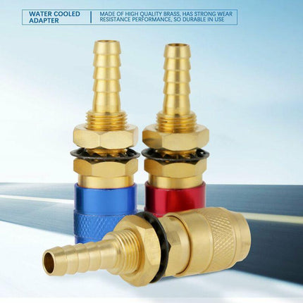 Quick Connector, 3 pcs 8Mm Water Cooled Welding Connector Gas Adapter For Tig Welding Torch.