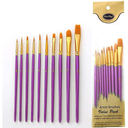 Oil Painting Brush, 10 pcs Painting Brushes Acrylic Painting Brush, Painting Brush, Birthday Gifts For Beginner Artist.