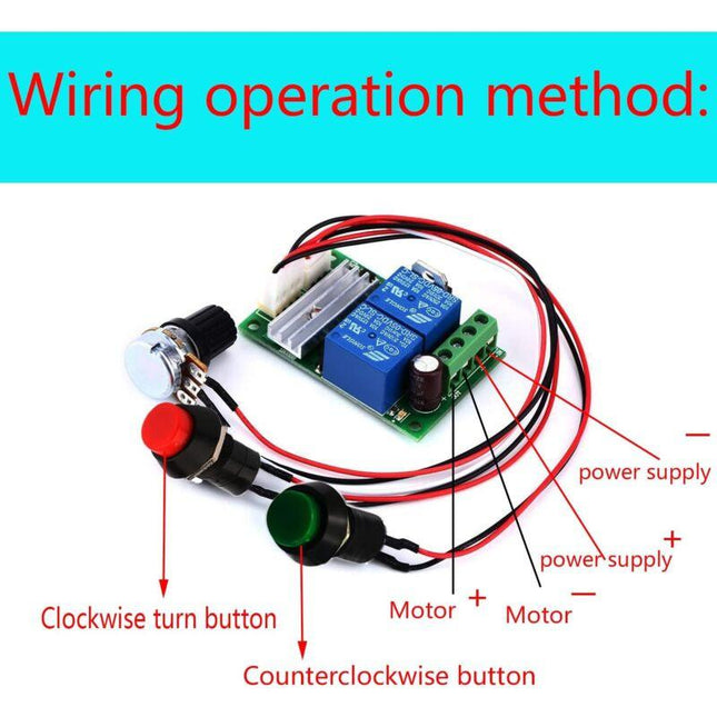 Speed Regulator 12V,Dc Motor Speed Controller (Pwm) Adjustable Reversible Switch Dc Speed, 6V 12V 24V Dc Motor Inverter.