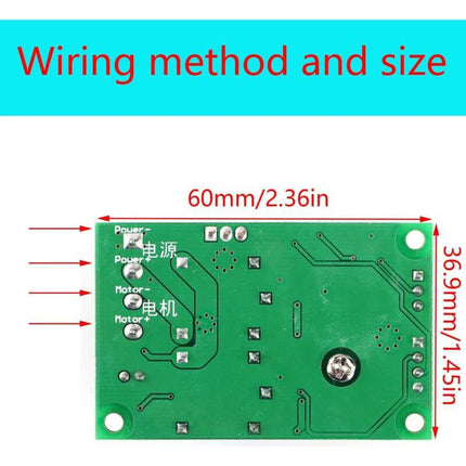 Speed Regulator 12V,Dc Motor Speed Controller (Pwm) Adjustable Reversible Switch Dc Speed, 6V 12V 24V Dc Motor Inverter.