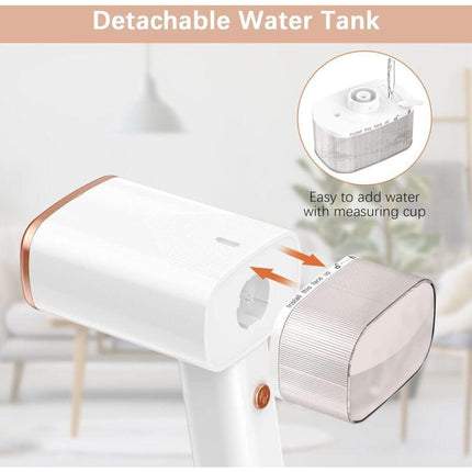 Garment Steamer, Mini Portable Iron, 30S Fast Heat-Up, 1000W, 120Ml, Travel Steamer With Brush And Measuring Cup -.