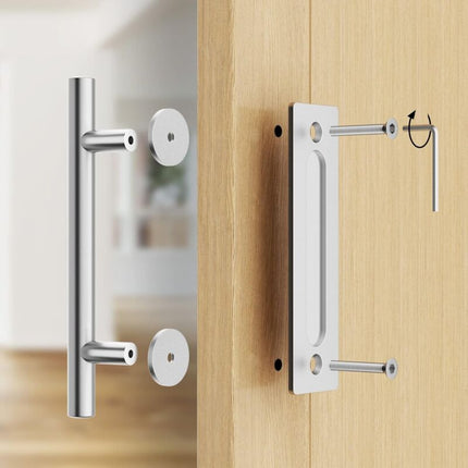 30Cm Sliding Door Handle Set, Stainless Steel Sliding Door Handle, Large Rustic Size, Suitable For Gates, Garages,.