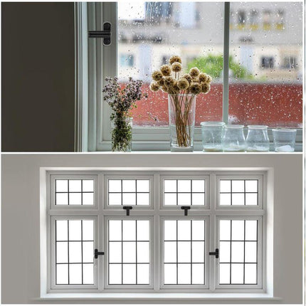 Sash Jammer Additional Window Lock, 4 Door Window Locks Block Aluminum Alloy With 8X Screws, Home Security, Child.