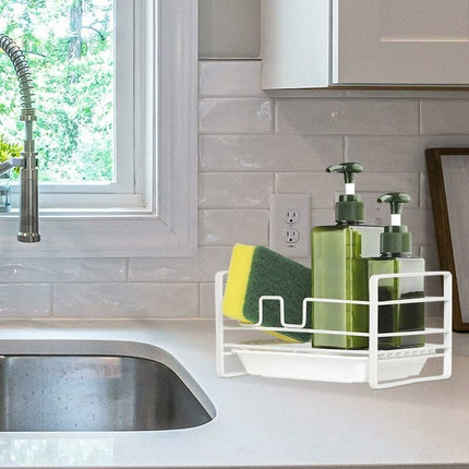 Sink Caddy With Removable Tray, Kitchen Sink Organizer, White.
