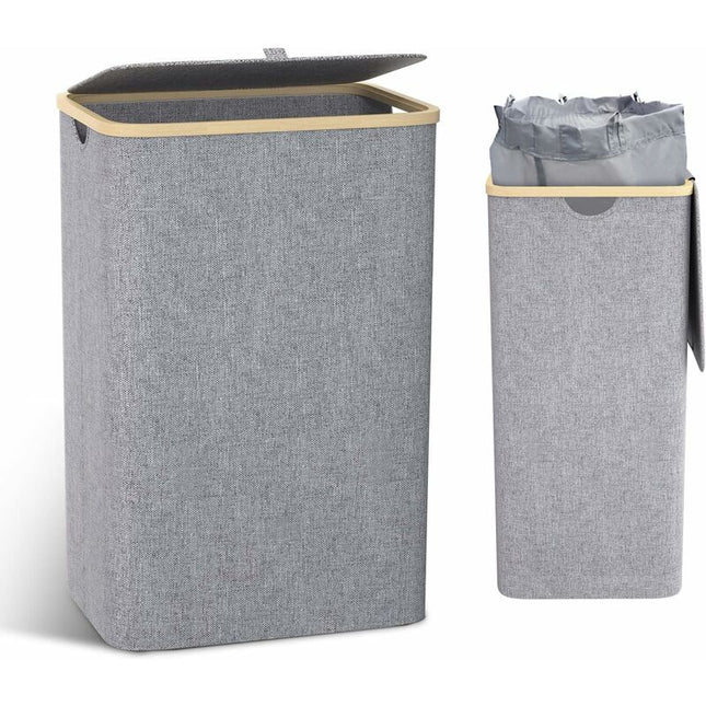 100L Laundry Basket With Lid Laundry Hamper With Handles Dirty Laundry Basket, Laundry Bin Laundry Basket Foldable.