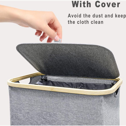 100L Laundry Basket With Lid Laundry Hamper With Handles Dirty Laundry Basket, Laundry Bin Laundry Basket Foldable.