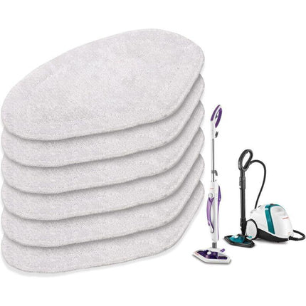 Reusable Microfiber Replacement Pads Compatible With Polti Vaporetto Washable Steam Cleaner Refill Pads (6 Pack).