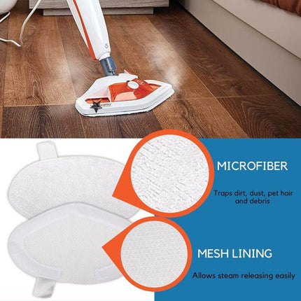 Reusable Microfiber Replacement Pads Compatible With Polti Vaporetto Washable Steam Cleaner Refill Pads (6 Pack).