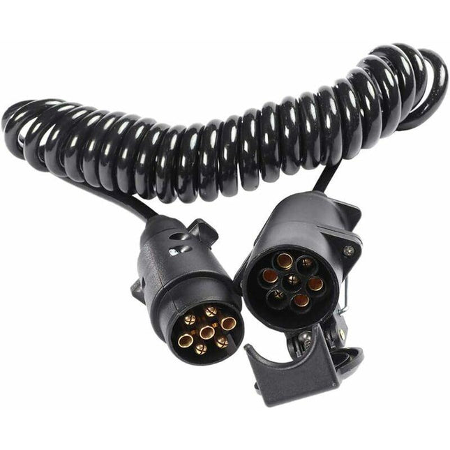7 Pin Trailer Socket And Plug With 2M Extension Cable Connector For Towing Hitch Caravan Vehicle Truck Accessories 7.