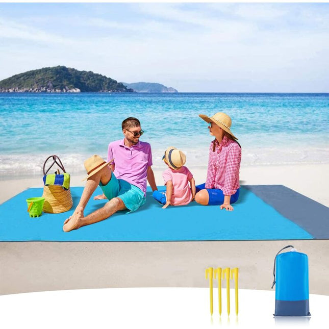 Sandproof Beach Blanket Waterproof Beach Mat 210 X 200 Cm 4 Fixing Corners Beach Mat For Beach Travel Camping Hiking.