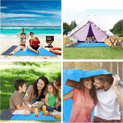 Sandproof Beach Blanket Waterproof Beach Mat 210 X 200 Cm 4 Fixing Corners Beach Mat For Beach Travel Camping Hiking.