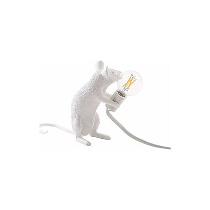 Table Lamp Mouse Shape Resin Desk Lamp Bedside Lamp Light Home Bedroom Decor E12 Base.