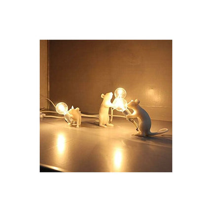 Table Lamp Mouse Shape Resin Desk Lamp Bedside Lamp Light Home Bedroom Decor E12 Base.