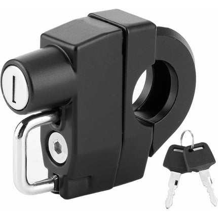 Helmet Lock, Universal Motorcycle Helmet Lock With Key Riding Accessory For,Suitable For 2.2-2.8Cm Handle Diameter.