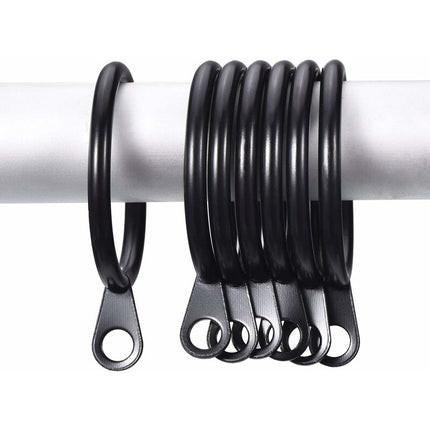 Metal Curtain Rings, Curtain And ROd Hanging Rings, 30Mm Inner Diameter Drapery Sliding Eyelet Rings (Black, 40 Pack).