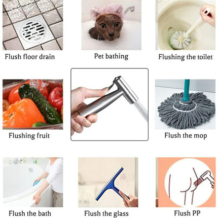 Toilet Sprayer, Stainless Steel Toilet Sprayer Kit, Adjustable Water Pressure Toilet Sprayer, Bidet Sprayer For.